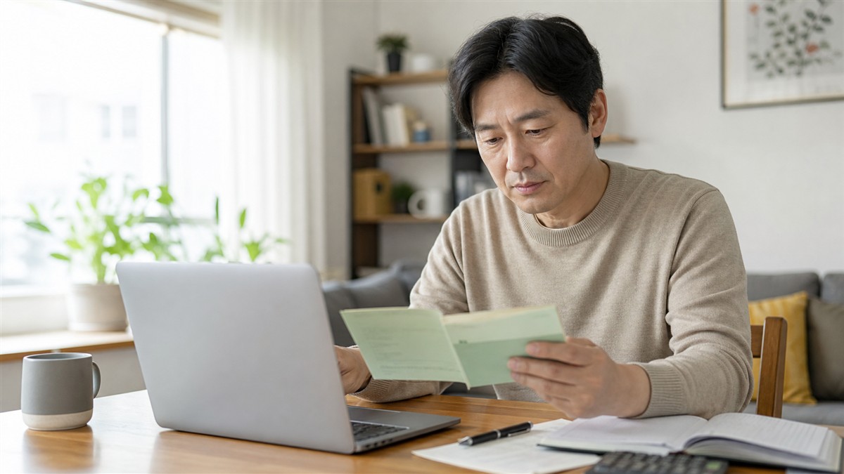 휴면예금 찾기 관련 자료를 확인하는 모습