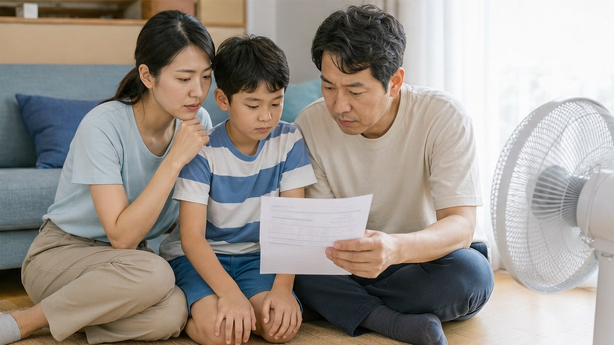 에너지바우처 하절기 지원 관련 자료를 확인하는 모습