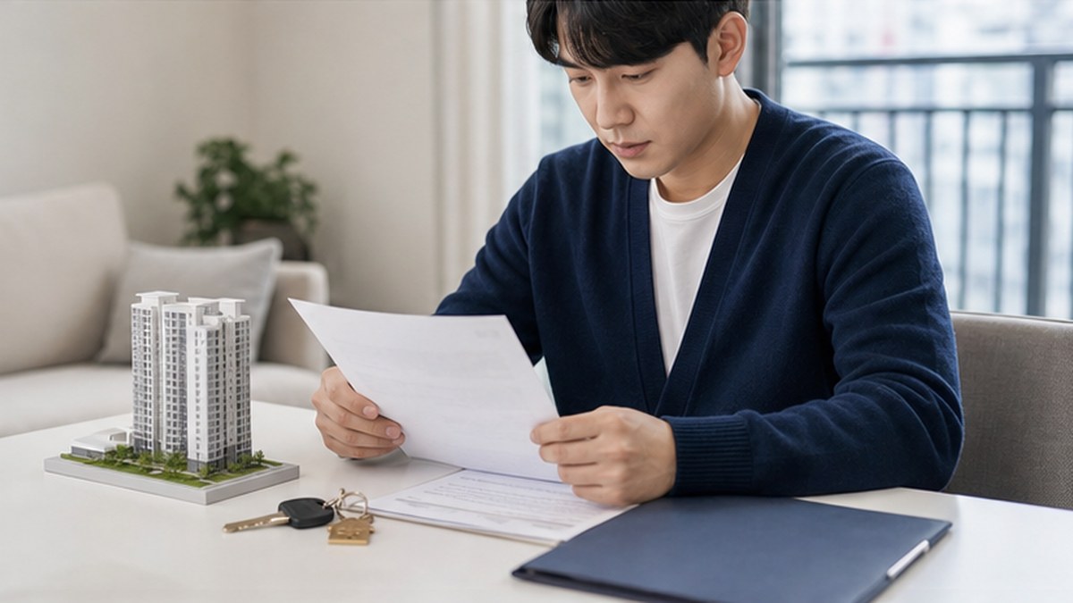 전세보증금 반환보증 가입 체크리스트 관련 자료를 확인하는 모습