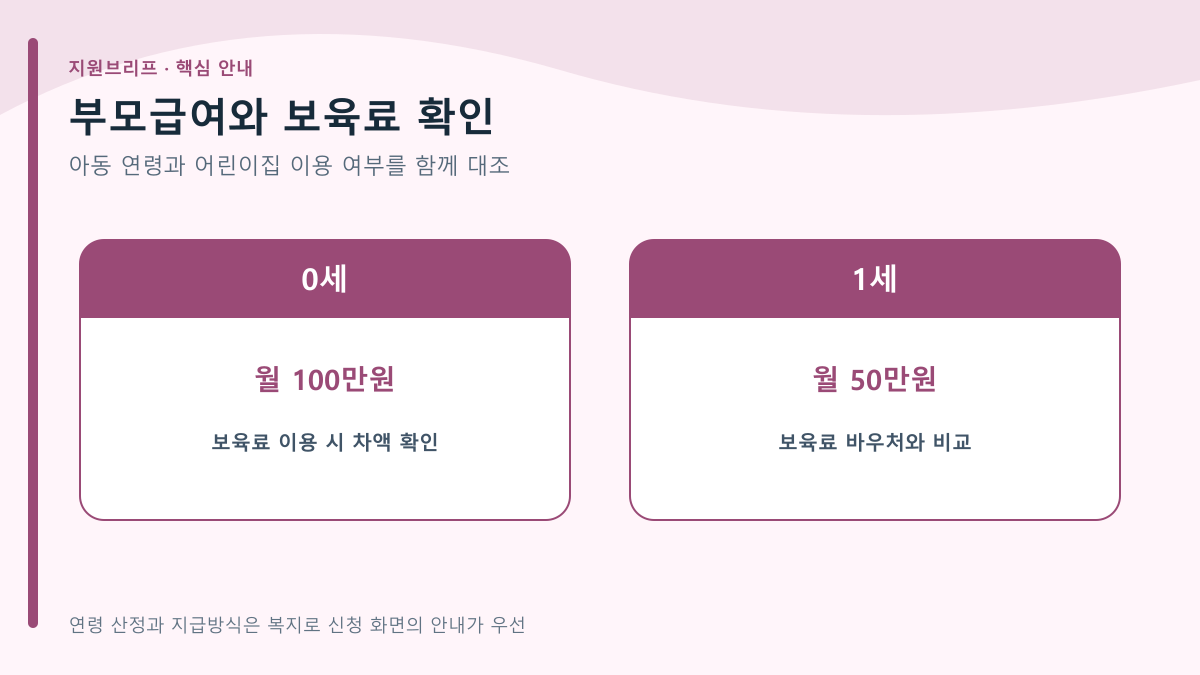 부모급여 총정리 — 월 지원금액·신청방법·양육수당과 차이 (2026) 핵심 내용 요약